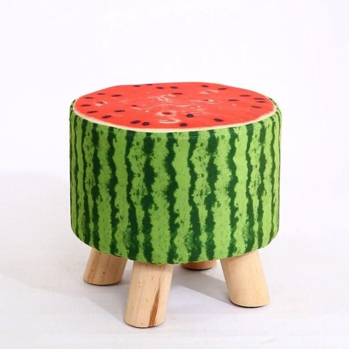 Charming Countryside Round Wood Stool - Image 1