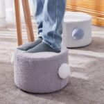 Modern Korean Style Wooden Stool & Ottoman - Image 5