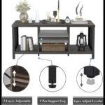 Elegant Farmhouse Walnut Brown Coffee Table - Image 7