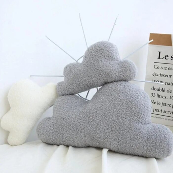 Cloud-Shaped Plush Throw Pillow - Image 3