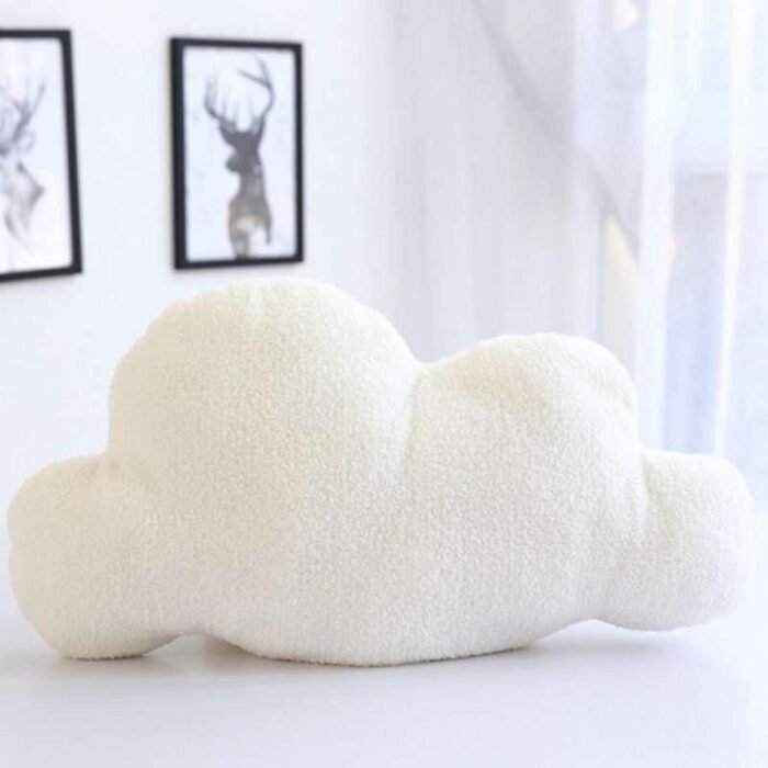 Cloud-Shaped Plush Throw Pillow - Image 1