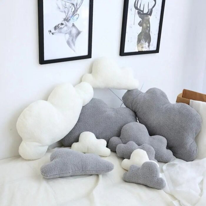 Cloud-Shaped Plush Throw Pillow - Image 5