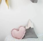 Charming Soft Pink Heart-Shaped Velvet Cushion - Image 6