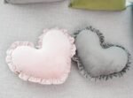 Charming Soft Pink Heart-Shaped Velvet Cushion - Image 7