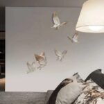 Elegant 5-Piece White & Gold 3D Butterfly Wall Decor - Resin Sculptures for Home - Image 5