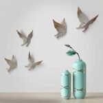 Elegant 5-Piece White & Gold 3D Butterfly Wall Decor - Resin Sculptures for Home - Image 6