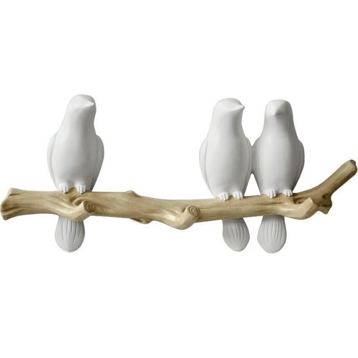 Charming Resin Bird Wall Hanger - Decorative Key, Towel, and Clothes Hook - Image 2