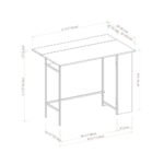 Expandable Grey Wash Side Table with Adjustable Shelves and Drop Leaf - Image 6