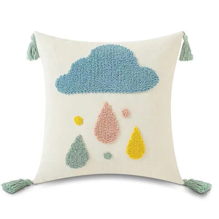 Bohemian Moon & Sun Tassel Throw Pillow Cover - Image 6