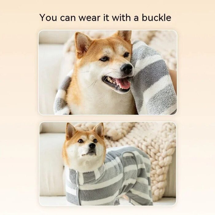 Quick-Dry Comfort Pet Bathrobe - Image 4