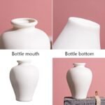 Modern Nordic White Ceramic Vase - Image 6