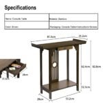 Elegant 32" Bamboo Console Table for Living Room, Hallway, and Entryway - Image 5
