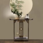 Elegant 32" Bamboo Console Table for Living Room, Hallway, and Entryway - Image 4