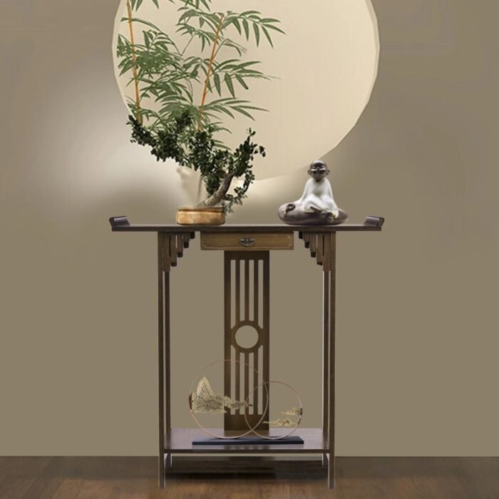 Elegant 32" Bamboo Console Table for Living Room, Hallway, and Entryway - Image 4