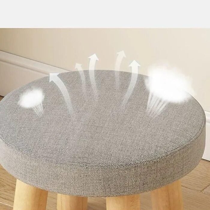 Eco-Friendly Wooden Ottoman Stool - Image 6