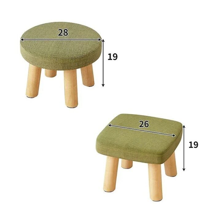 Eco-Friendly Wooden Ottoman Stool - Image 7