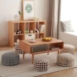 Chic Lattice Round Stool - Image 3