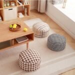 Chic Lattice Round Stool - Image 2
