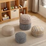 Chic Lattice Round Stool - Image 4