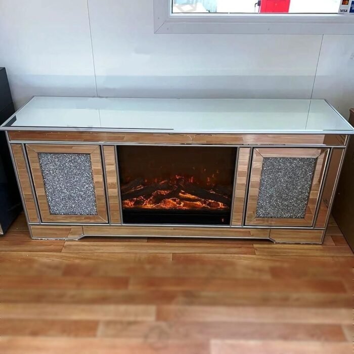 Elegant Mirrored TV Stand - Image 1