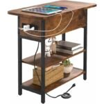 Multi-Functional End Table with Built-In Charging Station and Adjustable Height - Image 2