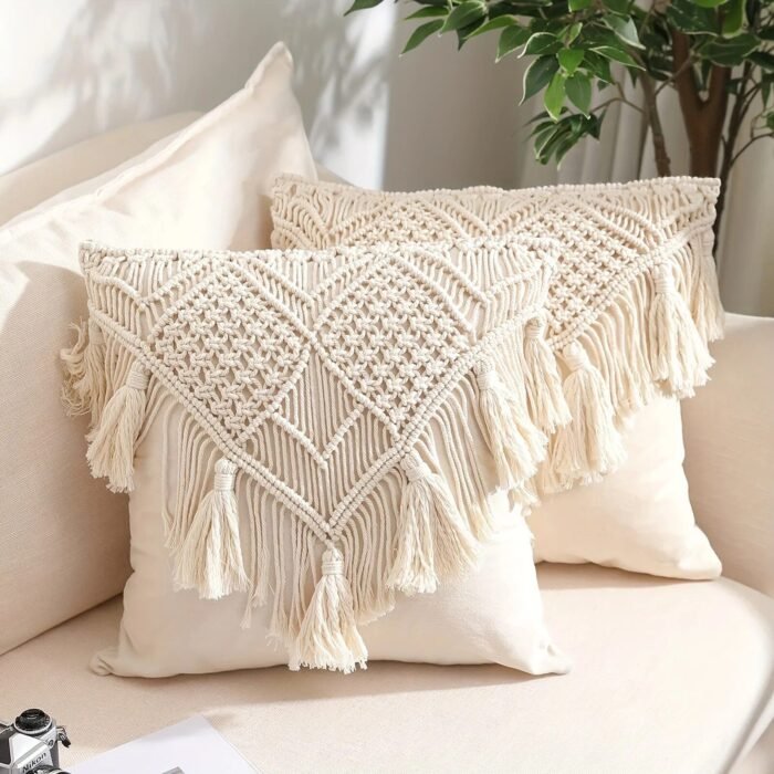 Bohemian Tassel Throw Pillow Cover - Image 2