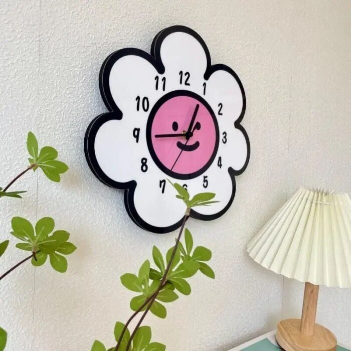 Charming Sunflower Cartoon Wall Clock - Image 5
