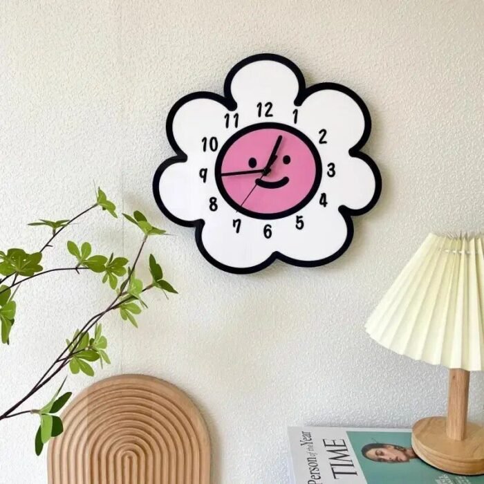 Charming Sunflower Cartoon Wall Clock - Image 4
