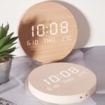 Modern Nordic-Style LED Digital Wall Clock with Temperature Display - Image 2