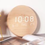 Modern Nordic-Style LED Digital Wall Clock with Temperature Display - Image 3