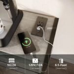 Multi-Functional Industrial Console Table with LED Lights and USB Charger - Image 4