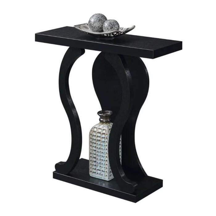 Elegant Faux Black Console Table - Image 4