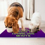 Dog Quote Pet Food Mat - Cute Anti-Slip Pet Bowl Mat - Creative Pet Feeding Mat - Image 4