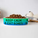 Keep Calm Pet Bowl - Trendy Dog Bowl - Printed Pet Food Bowl - Image 4
