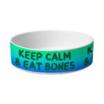 Keep Calm Pet Bowl - Trendy Dog Bowl - Printed Pet Food Bowl - Image 2
