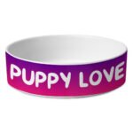Puppy Love Pet Bowl - Kawaii Dog Bowl - Best Print Pet Food Bowl