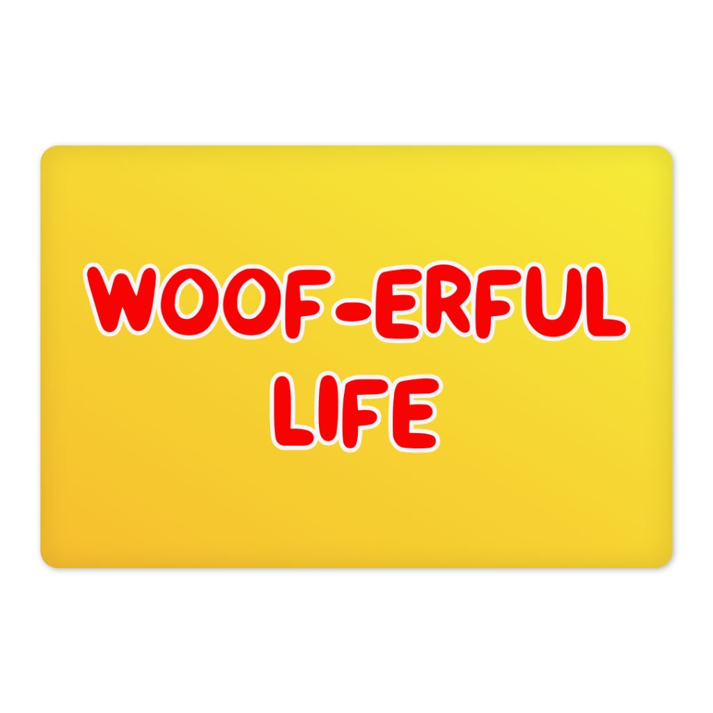 67569-fce02a.jpeg Woof Pet Food Mat - Funny Anti-Slip Pet Bowl Mat - Cool Pet Feeding Mat - Image 1