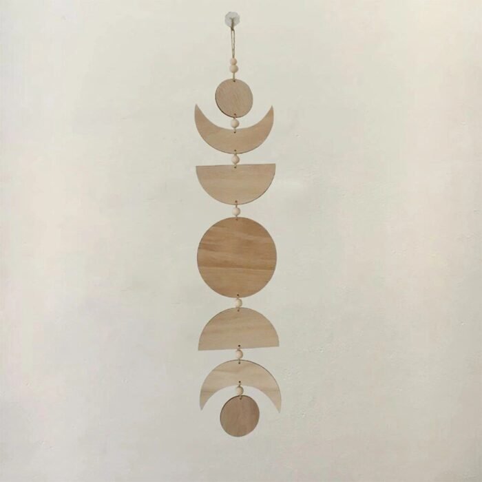 Bohemian Moon Phase Garland - Wooden Wall Hanging for Modern Home Decor - Image 5
