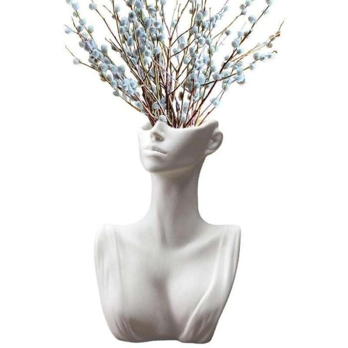 European Ceramic Face Vase - Image 1