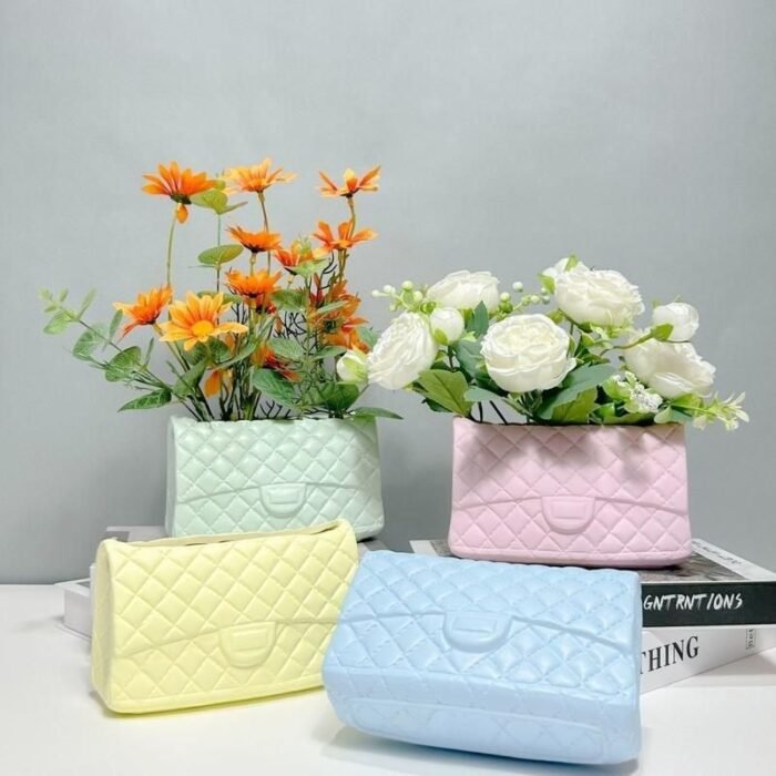 Chic Ceramic Handbag Vase - Image 1
