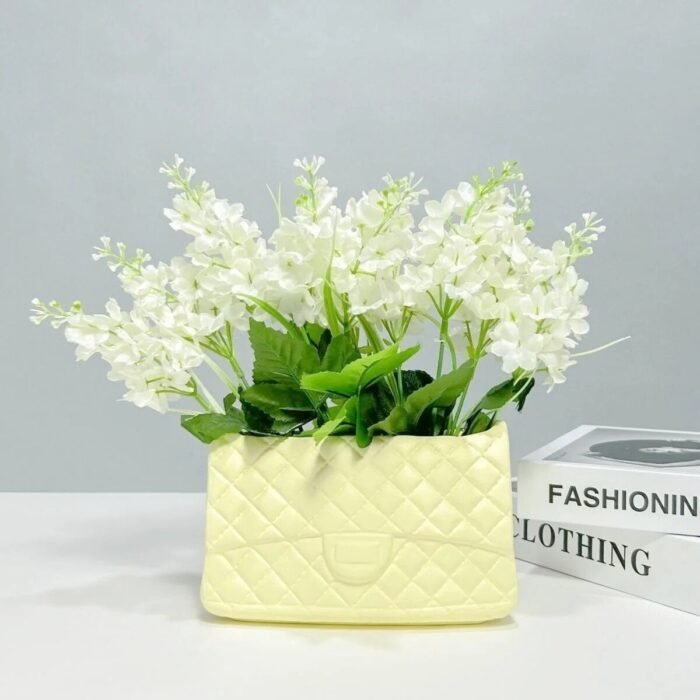 Chic Ceramic Handbag Vase - Image 3