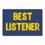 Listener Pet Food Mat - Funny Anti-Slip Pet Bowl Mat - Cool Pet Feeding Mat