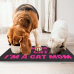 I'm Not a Cat Pet Food Mat - Cute Anti-Slip Pet Bowl Mat - Printed Pet Feeding Mat - Image 4