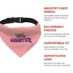 Little Monster Pet Bandana Collar - Unique Scarf Collar - Word Print Dog Bandana - Image 9