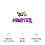 Little Monster Pet Bandana Collar - Unique Scarf Collar - Word Print Dog Bandana - Image 10