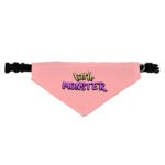 Little Monster Pet Bandana Collar - Unique Scarf Collar - Word Print Dog Bandana - Image 3