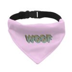 Woof Pet Bandana Collar - Word Art Scarf Collar - Beautiful Dog Bandana - Image 2