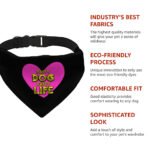 Happy Dog Happy Life Pet Bandana Collar - Phrase Scarf Collar - Art Print Dog Bandana - Image 9