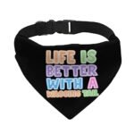 Life Is Better With a Wagging Tail Pet Bandana Collar - Print Scarf Collar - Art Dog Bandana - Image 2