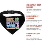 Life Is Better With a Wagging Tail Pet Bandana Collar - Print Scarf Collar - Art Dog Bandana - Image 9
